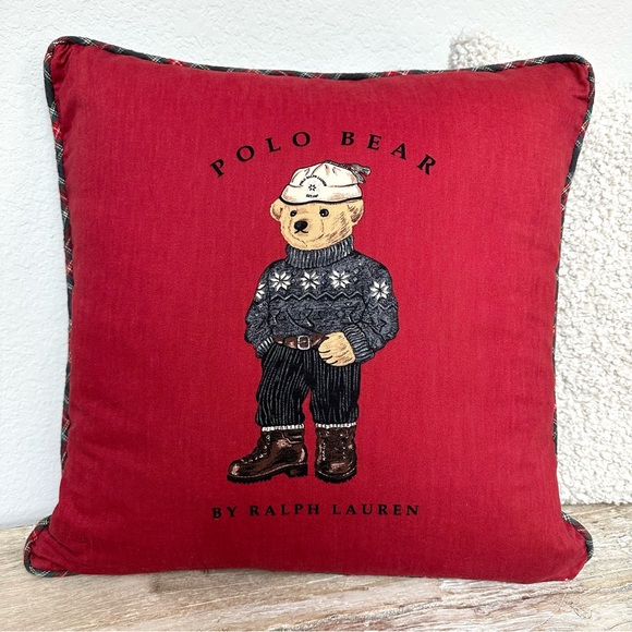 Polo Bear by Ralph Lauren Vintage Down Fill Pillow - Picture 1 of 7